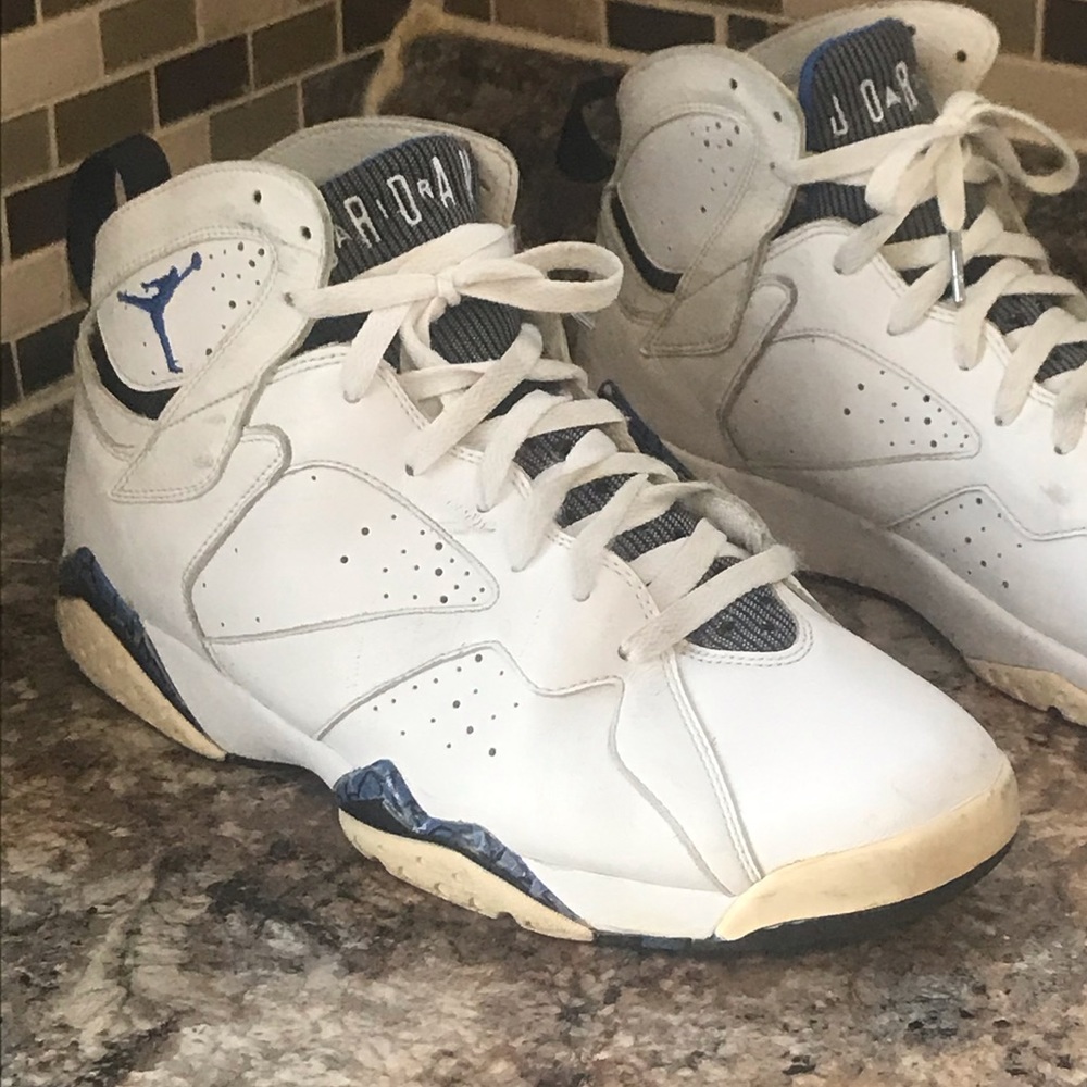 NIKE AIR JORDAN  7 ORLANDO MAGIC WHITE BLUE  10.5